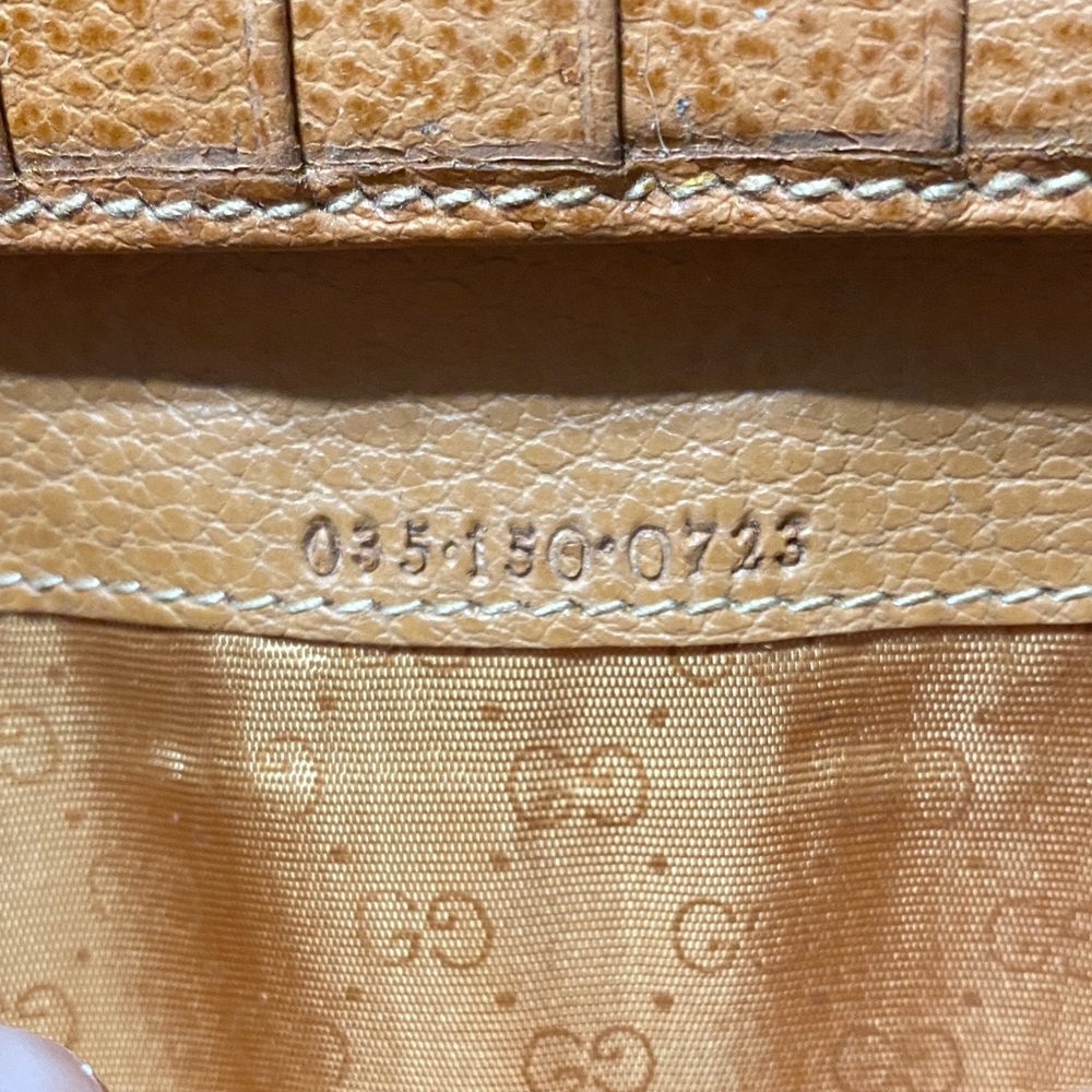 Gucci vintage Tan Leather long Women's Wallet - Picture 4 of 16